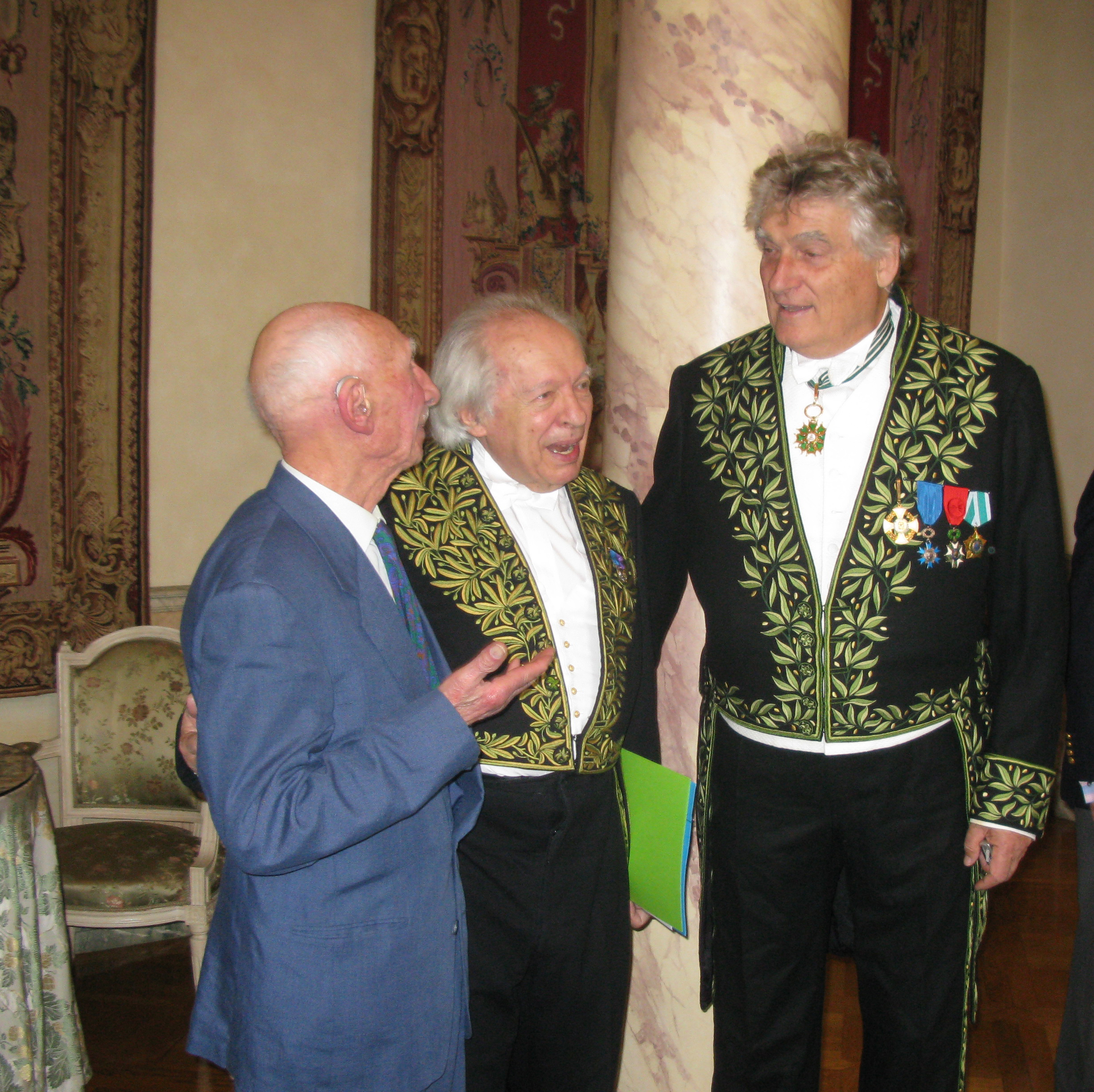 Marino di Teana avec Gianadda et Antoine Poncet Académie des Beaux Arts