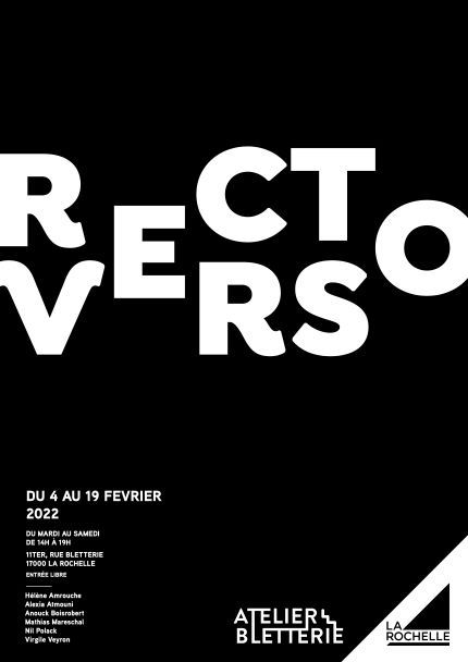 Affiche recto/verso Atelier Bletterie La Rochelle