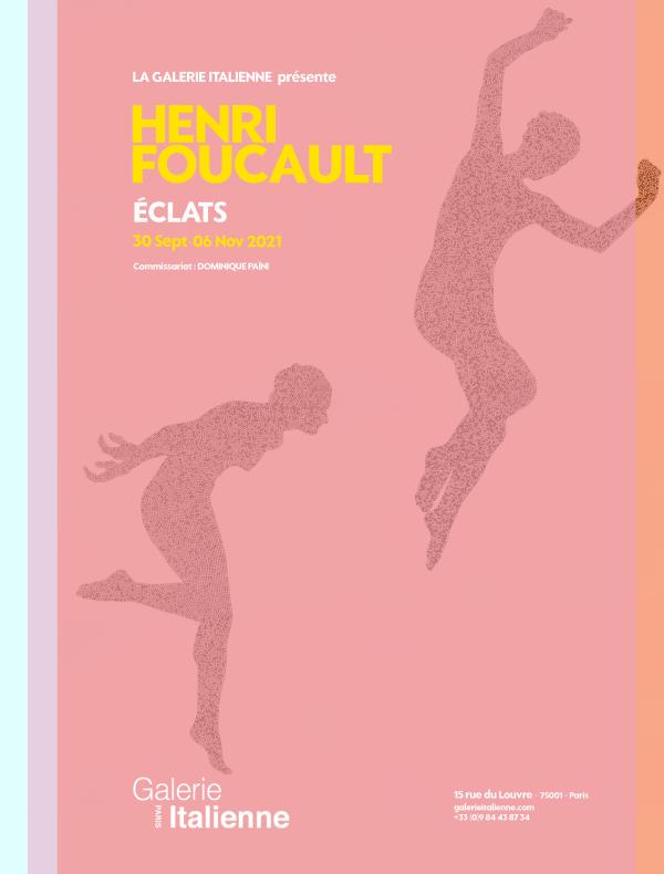 Affiche exposition Henri Foucault, Galerie italienne, 2021