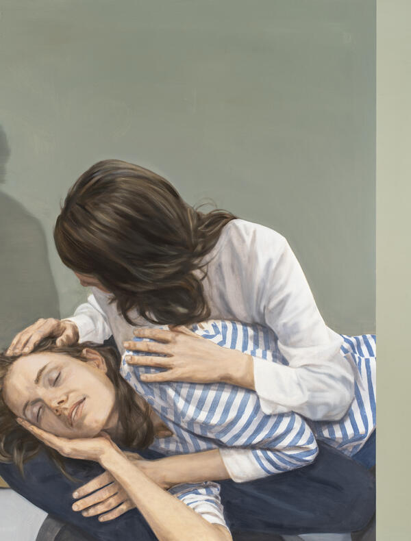 Tim Eitel, Untitled, 2021, huile sur toile, 115 x 100 cm. Courtesy de l'artiste et de la Galerie Jousse Entreprise, Paris. 