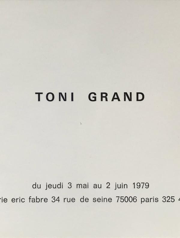 Toni Grand, exposition Galerie Eric Fabre, 1979