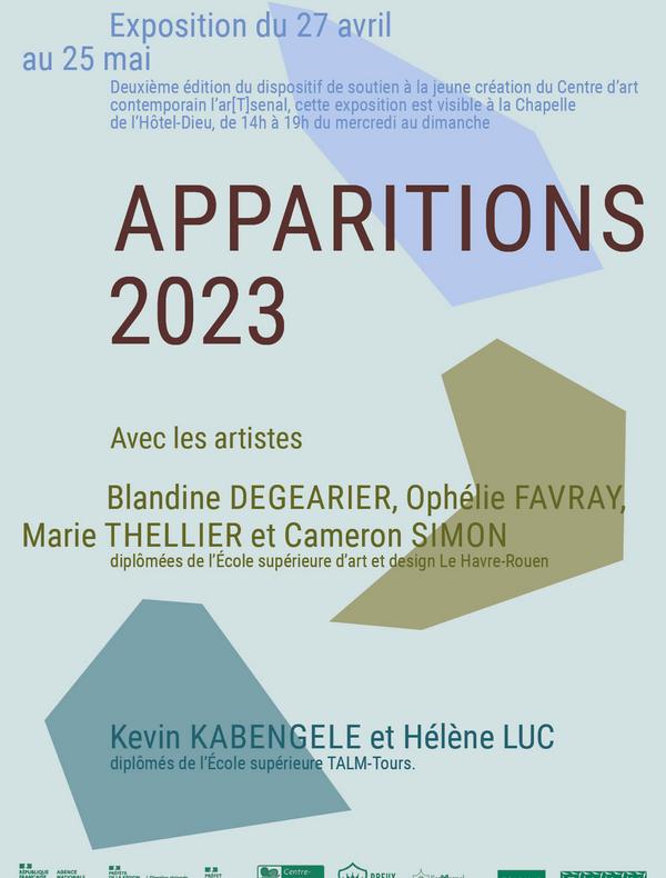 Exposition Apparitions 2023 à la Chapelle de l'Hôtel-Dieu de Dreux du 27 avril au 25 mai