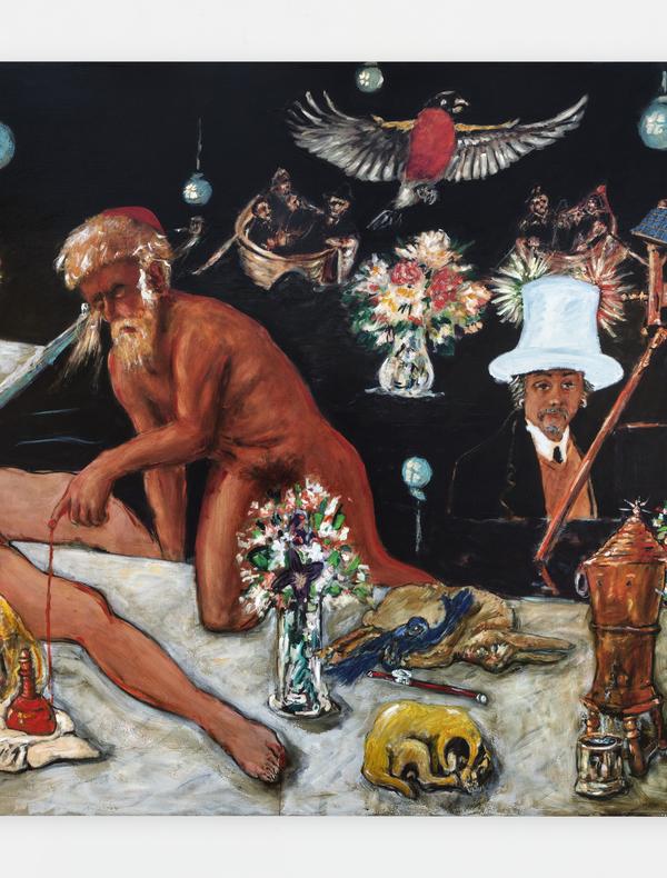 Alice Guy au pays des merveilles, 2022, huile sur toile, 190 x 340 cm