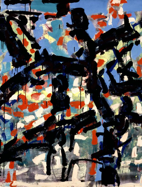 Jean Paul Riopelle, Sans Titre, 1971, Acrylique sur lithographie marouflée sur toile, collection Jules Maeght, photo Galerie Maegh