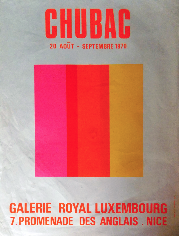 Affiche exposition Albert Chubac, Galerie Royal Luxembourg à Nice