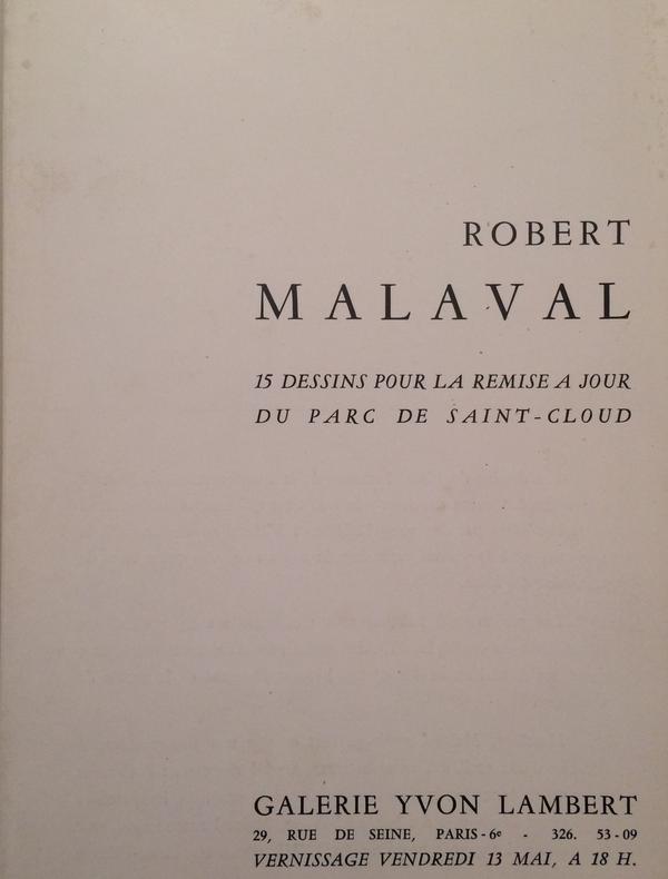 Malaval, 15 Dessins pour la remise à jour du Parc de Saint-Cloud