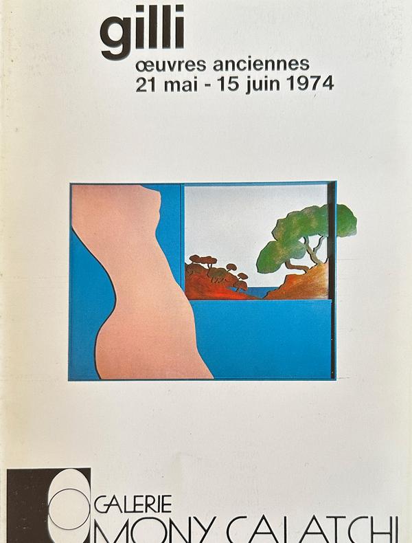 Exposition de Claude Gilli, galerie Mony Calatchi en 1974