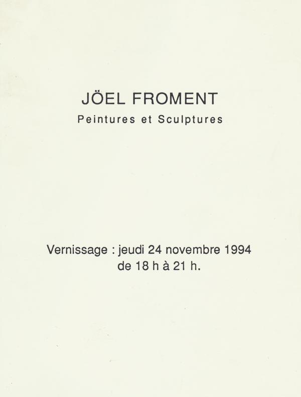 Froment galerie Claude Dorval