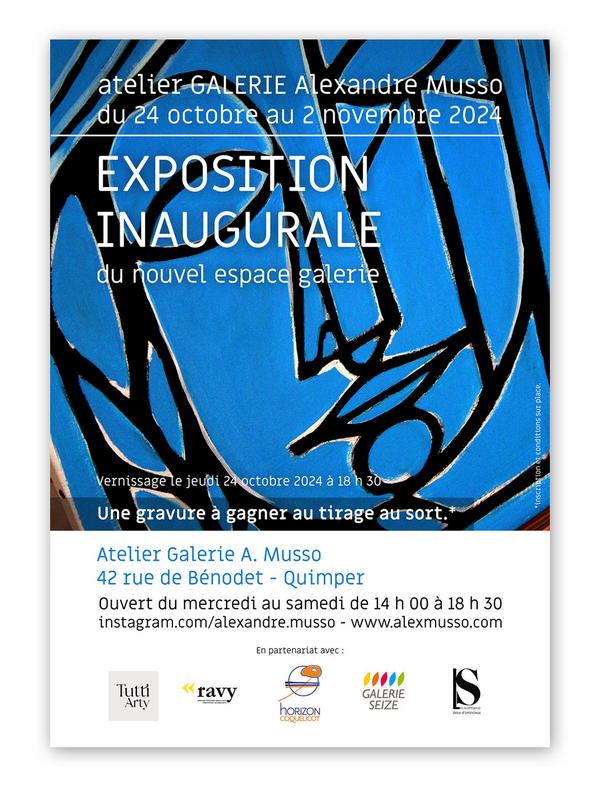 Galerie A. Musso Quimper, exposition du 24 oct au 2 nov 2024