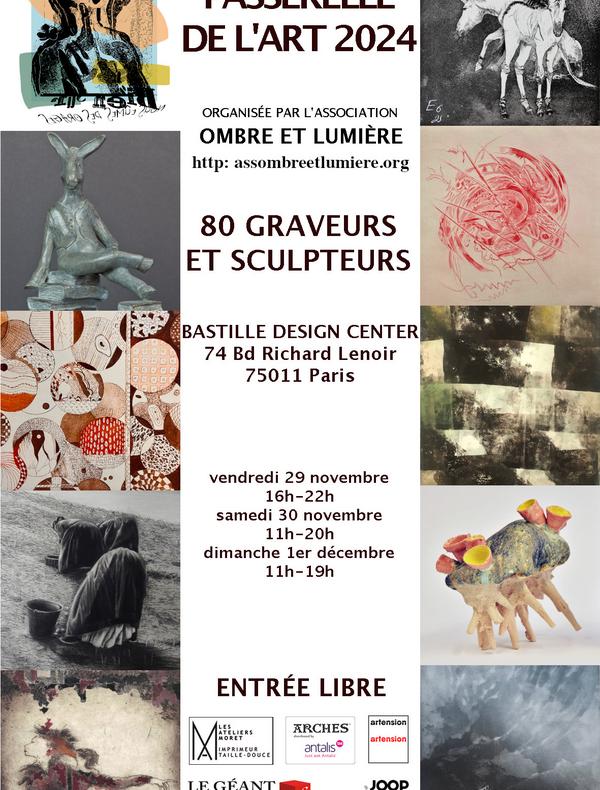 Exposition collective , 80 artistes graveurs et sculpteurs Paris 11