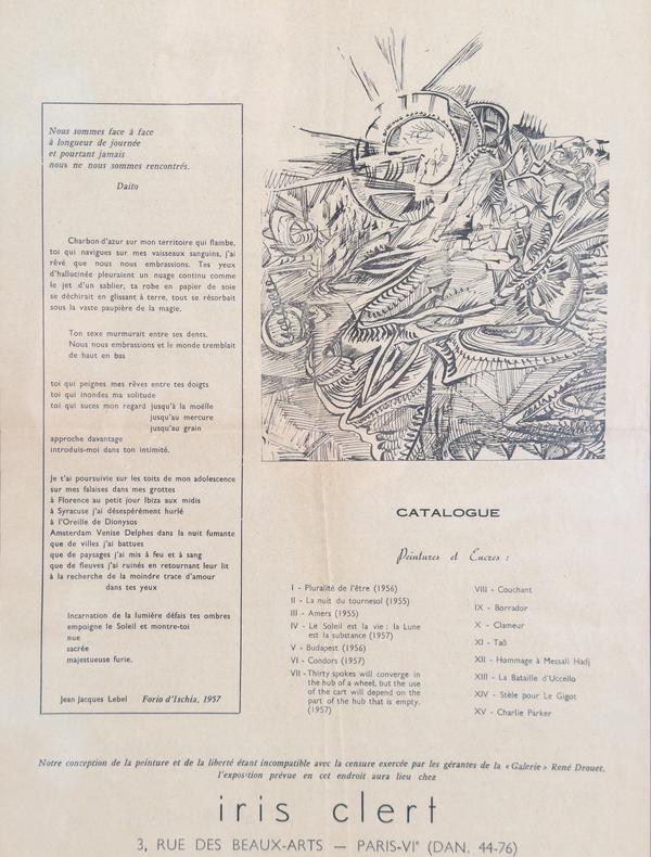 exposition Jean-Jacques Lebel chez Iris Clert en 1957