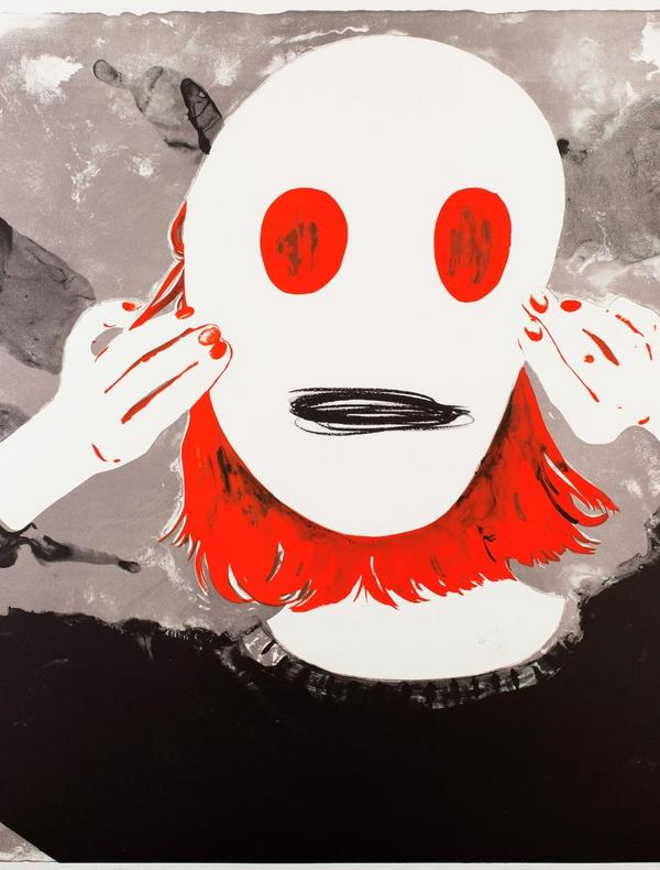 Françoise Pétrovitch, Masque (Version 2), 2017 Lithographie sur papier / Lithographie sur papier, 120 × 160 cm