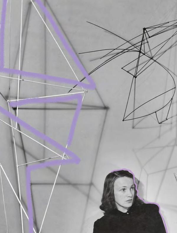 Isabelle Waldberg dans l'atelier New York 1943