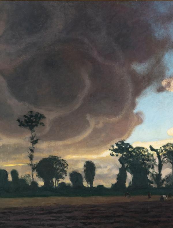 Félix Vallotton (Lausanne 1865 - 1925 Paris), Le grand nuage, Honfleur, 1909, Huile sur toile, 115 x 142 x 10.5 cm. Musée Jenisch Vevey, collection particulière 