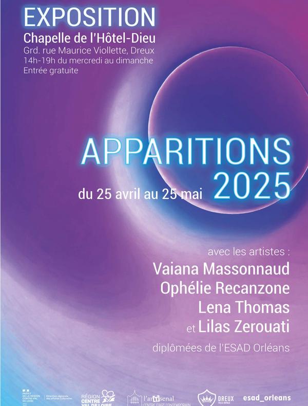 Exposition Apparitions 2025 à la Chapelle de l'Hôtel Dieu de Dreux du 25 avril au 25 mai 2025