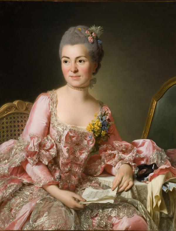 Alexander Roslin (1718-1793), Portrait de sa femme, l’artiste Marie Suzanne Giroust. Huile sur toile. Photo : Christophe Laurentin