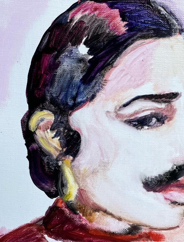 Talia Maidenberg, Old Soul Fun Times, 2025, huile sur toile, 33 x 24 cm