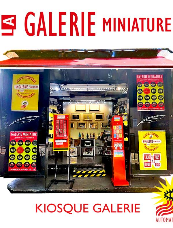 La Galerie Miniature est installée dans un ancien kiosque à journaux revisité.