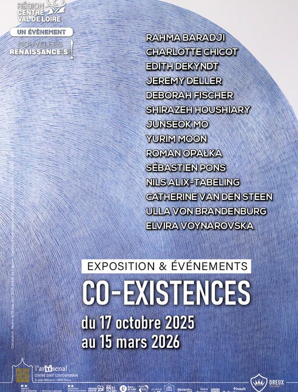 Exposition Co-existences au Centre d'art contemporain l'arTsenal de Dreux du 17 octobre 2025 au 15 mars 2026