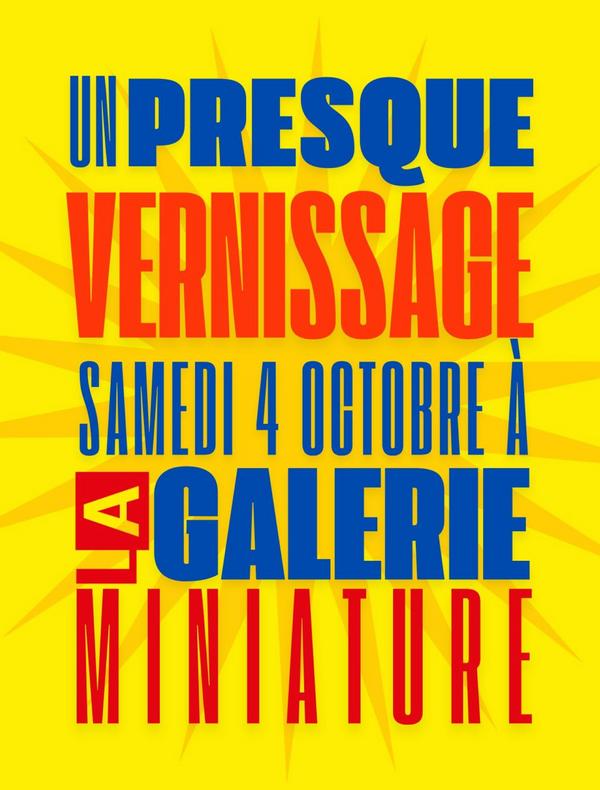 Invitation pour le presque vernissage du 4 octobre 2025