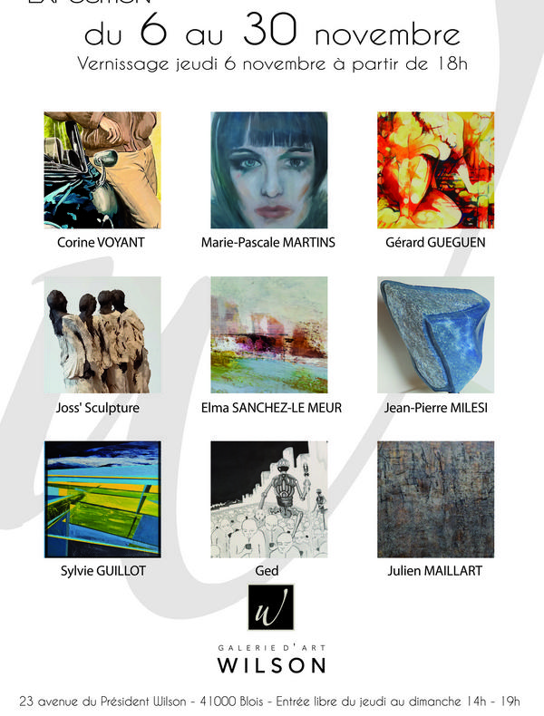 Exposition à 9, Galerie d’Art Wilson, Blois 6-30 Novembre 2025