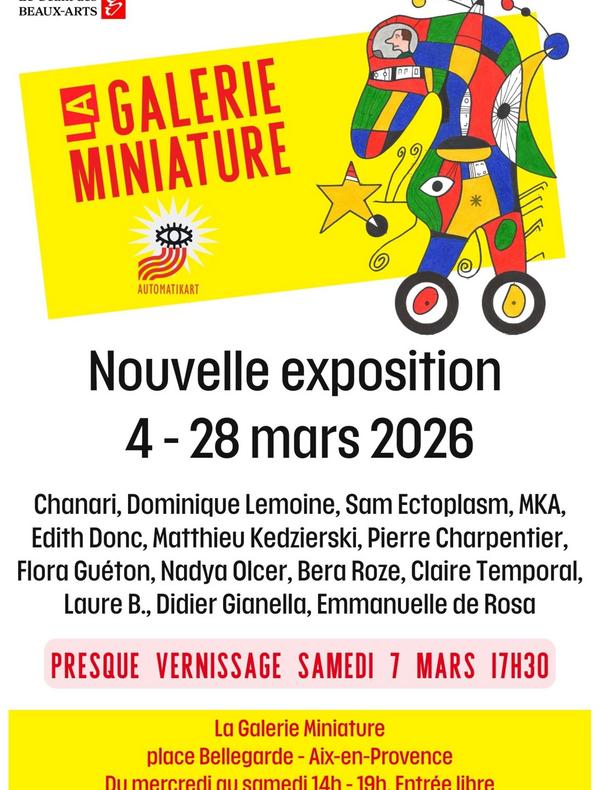 affiche de l'exposition mars à La Galerie Miniature par Automatikart