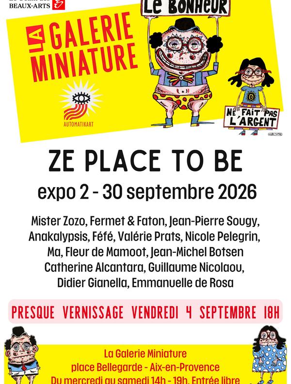 Affiche de l'exposition de septembre 2026 à La Galerie Miniature