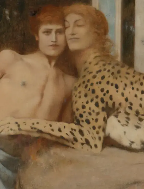 Fernand Khnopff, Des Caresses, 1896. Huile sur toile