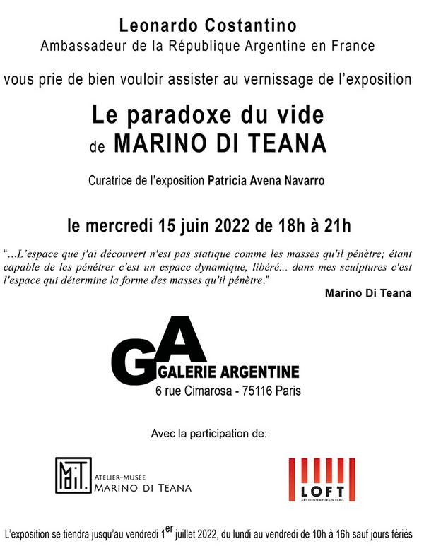 Marino di Teana à l'Ambassade d'Argentine à Paris