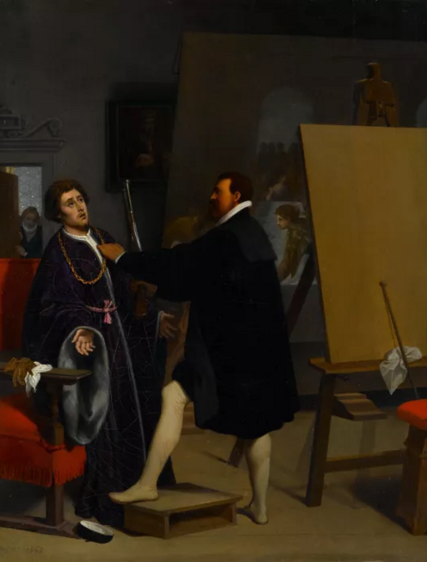 ingres deux hommes atelier peinture