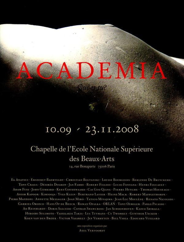 Affiche exposition Academia avec Henri Foucault, 2008