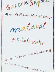 Exposition Robert Malaval, Pastels Vortex, galerie Sapone, 1978