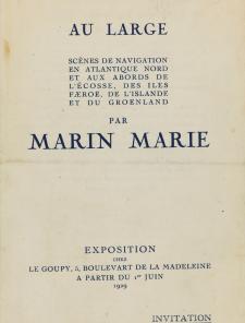 Au Large, exposition de Marin Marie