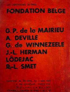 Affiche exposition de la fondation belge, 1960