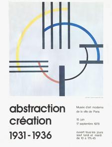 affiche Abstraction-Création, Musée d'Art Moderne de la ville de Paris, 1978