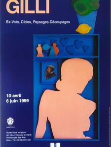 Affiche exposition Claude Gilli au MaMac, 1999