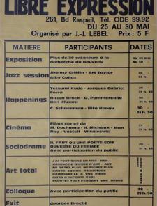 Jean-jacques Lebel, 1er festival de la libre expression