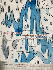 daniel Boursin affiche exposition médiathèque hôpital Lariboisière, Paris, 2002