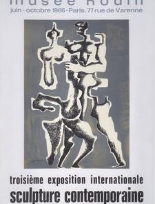 affiche 3e exposition internationale de sculpture contemporaine