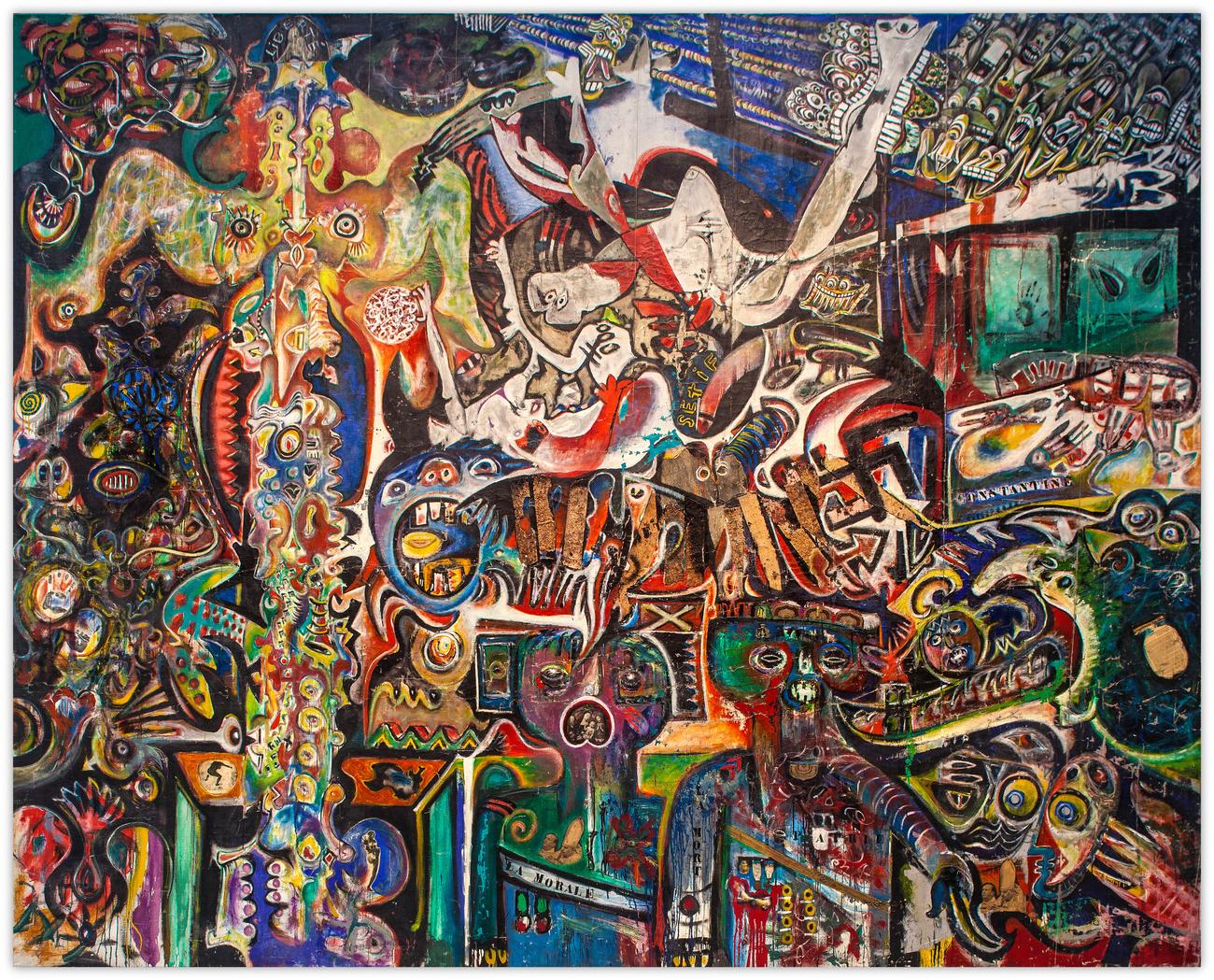 Catalogue raisonné, Jean-Jacques Lebel, Grand Tableau Antifasciste - 1961