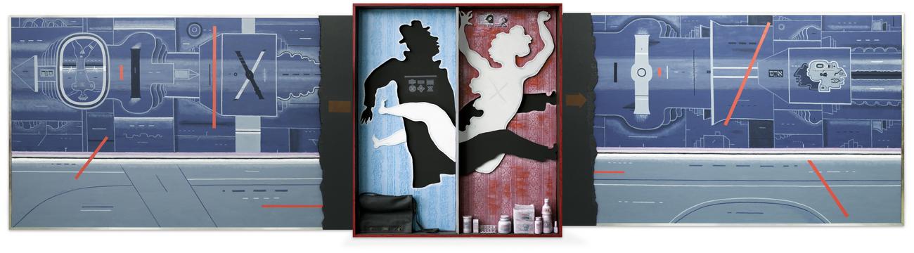 Catalogue raisonné, Vladimir Yankilevsky, From the cycle Megalopolis. Triptych n°30. Adam and Eve, VI. Banishment from the Paradise, 2010