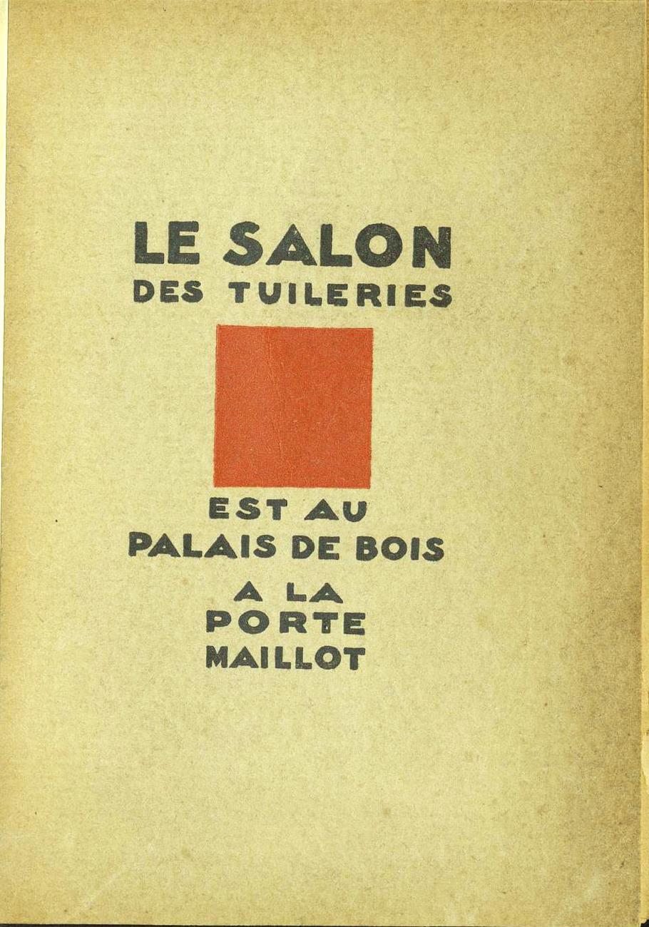 Catalogue Salon des Tuileries 1926 Couverture