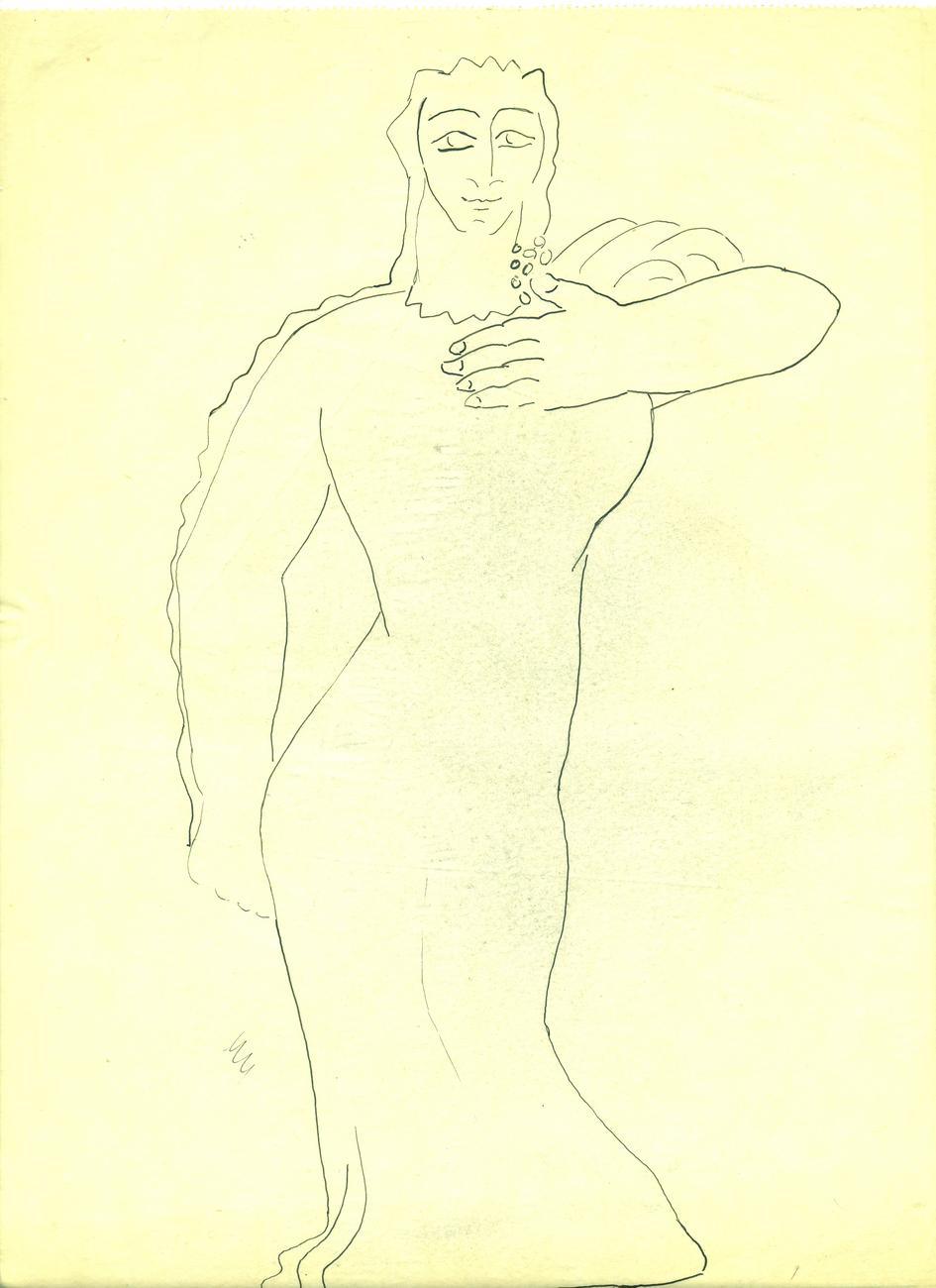 Femme corps déhanché portant un sac sur son épaule Dessin calque 2 