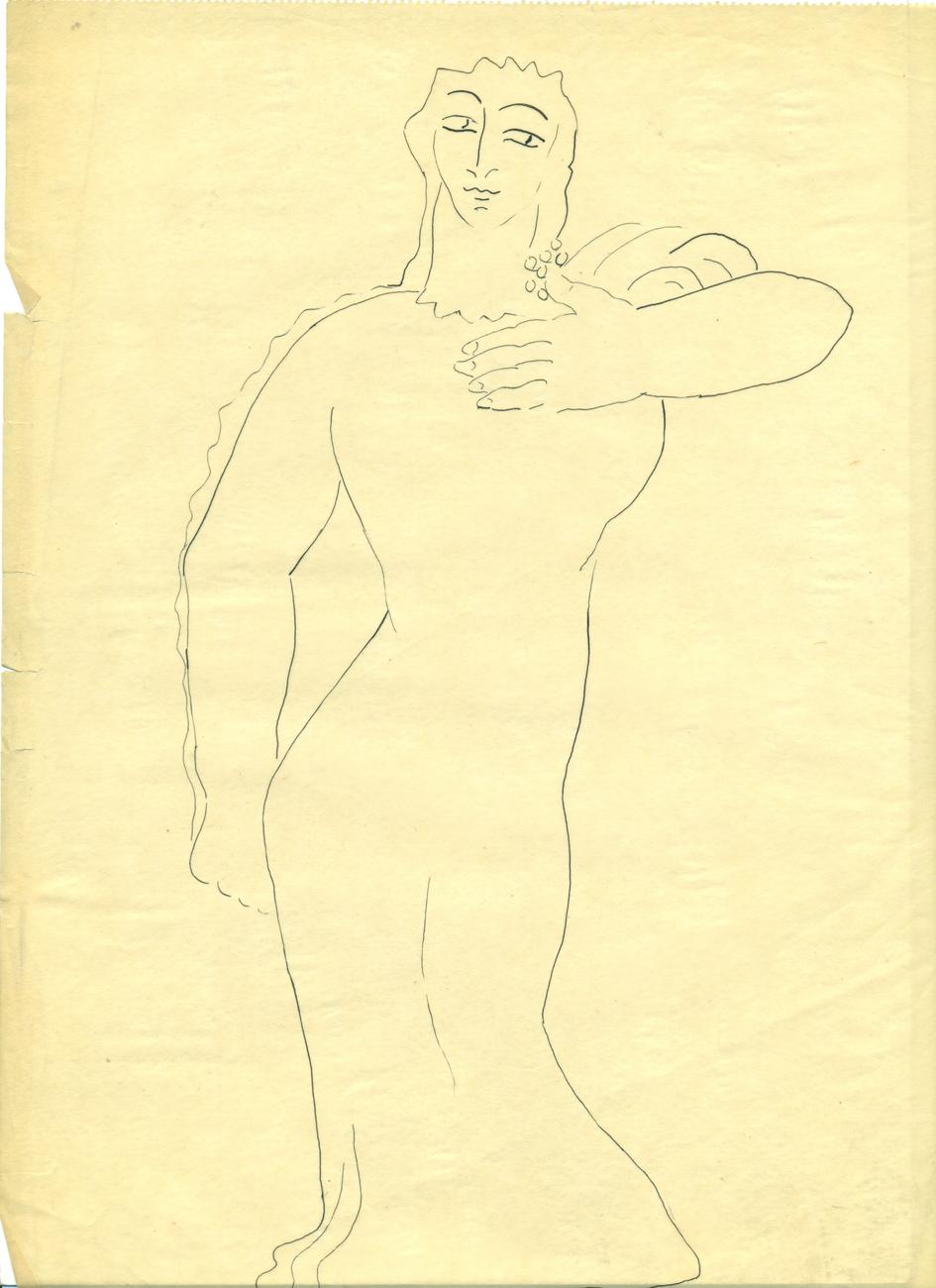 Femme corps déhanché portant un sac sur son épaule Dessin calque 3 