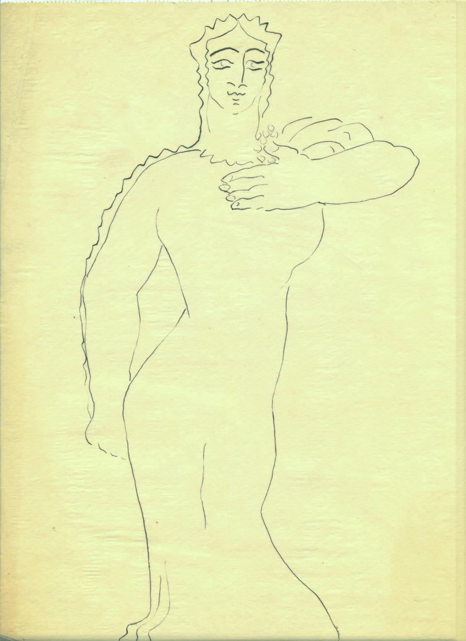 Femme corps déhanché portant un sac sur son épaule Dessin calque 5 