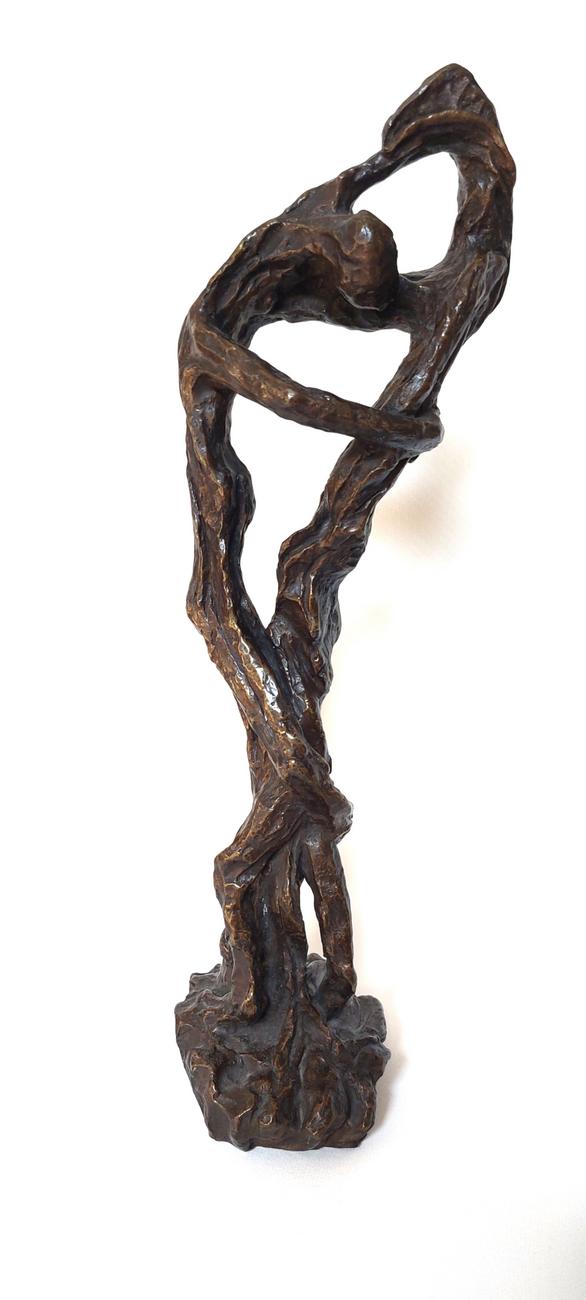 Danse corps à corps (1) bronze marron H=49 cm socle incorporé 