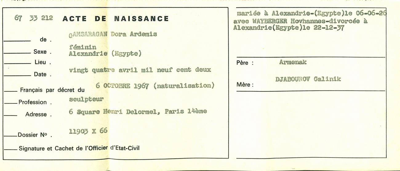 Acte de naissance naturalisation - 2