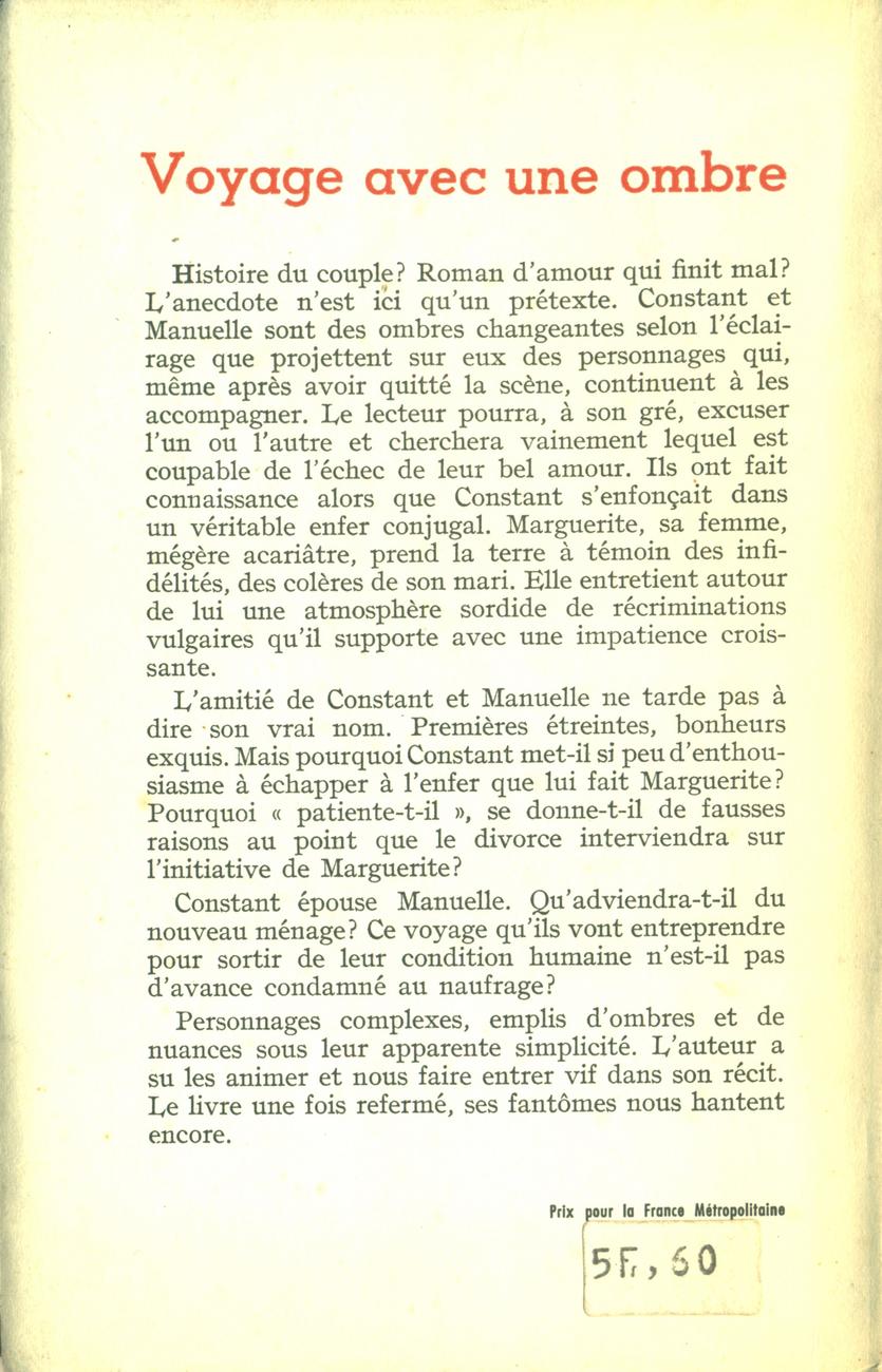 Anne Sarag Voyage avec une ombre, roman, couverture 2