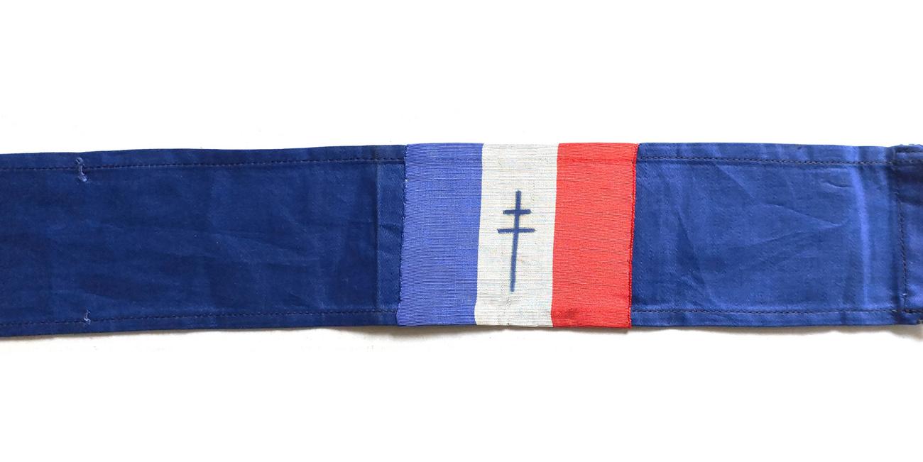 Brassard tricolore et croix de Lorraine (FFL)