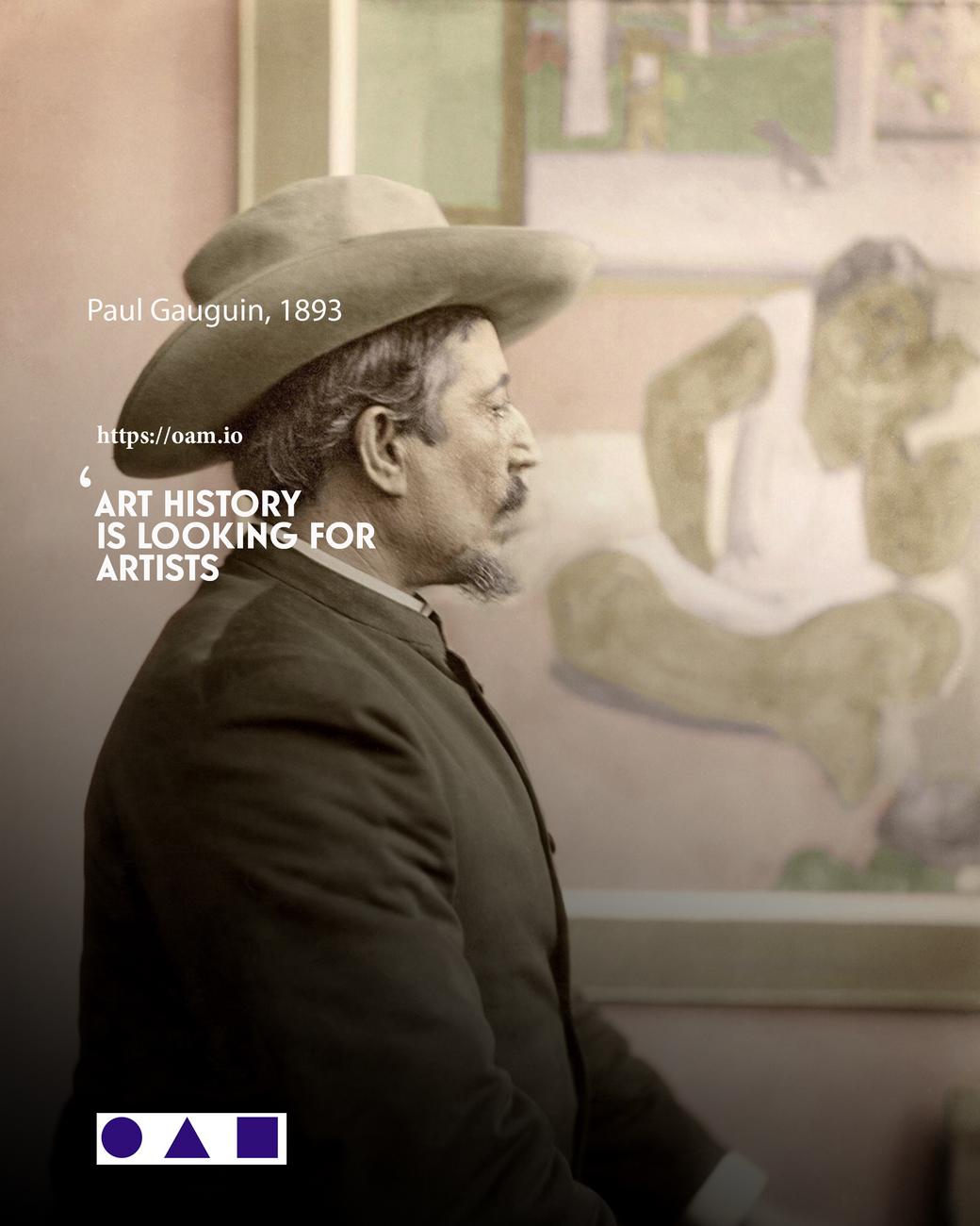 Paul Gauguin, Rejoignez OAM, annoncez vos expositions, vendez vos oeuvres et créez votre catalogue raisonné